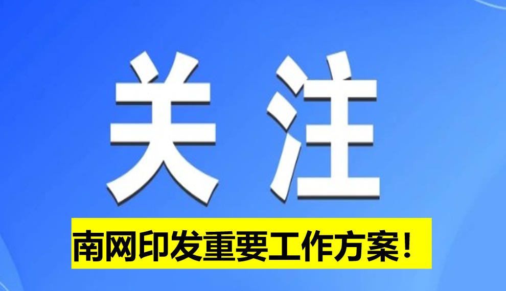 南網(wǎng)印發(fā)重要工作方案！